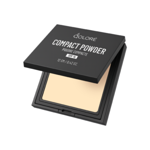Qolore Compact Powder Honey Soft 12g for a warm, matte, and oil-controlled makeup finish.